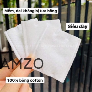 AMZO_BÔNG TẨY TRANG LÀM SẠCH MỸ PHẨM 3 LỚP COTTON TÚI 222 MIẾNG MỀM MẠI VÀ MƯỢT MÀ CHÍNH HÃNG
