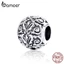 Phụ Kiện Hạt Trang Sức Bamoer Bằng Bạc S925 Khắc Họa Tiết Hoa Phong Cách Cổ Điển Thời Trang
