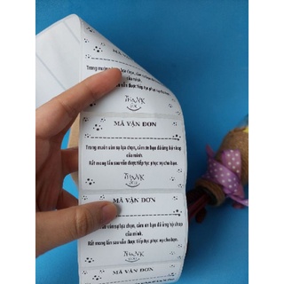 Sét 100 Tem ghi mã vận đơn có sẵn keo, kích thước 7x5cm