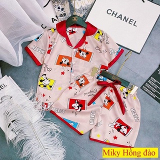 [ 18Kg - 26KG ]Đồ Bộ Bé Gái Pijama Lụa Cao Cấp Tay Ngắn - Chất Vải Thoáng Mát_BM33