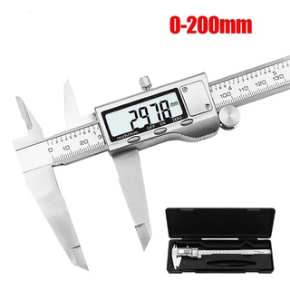 200mm 8 inch Caliper kỹ thuật số bằng thép không gỉ kỹ thuật số LCD Caliper Vernier Caliper Vận chuyển với gói bán lẻ