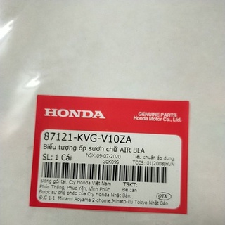 Tem chữ nổi ốp sườn honda Air Blade AB 2008 đời xăng cơ ( giá 1 cái )