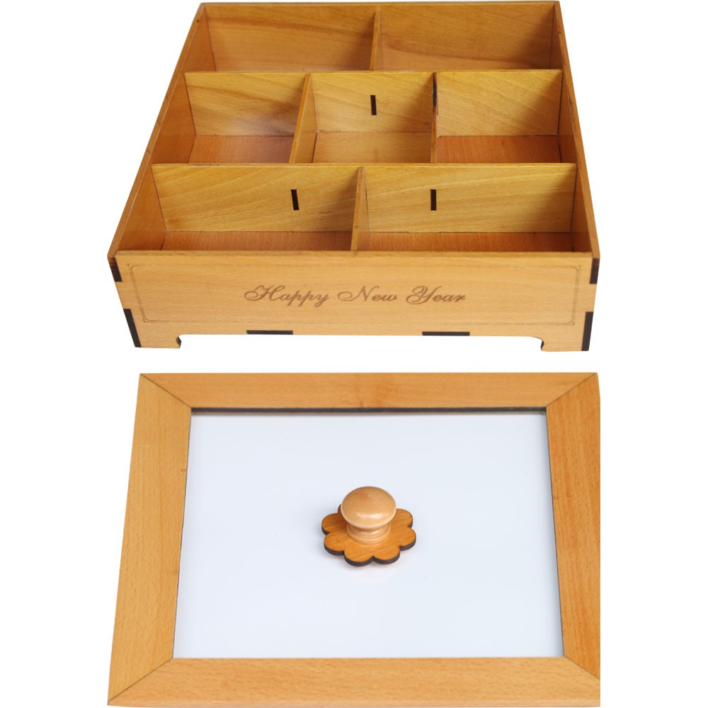 Khay Đựng Bánh Kẹo Tết Đẹp Sang Trọng, Hộp Đựng Mứt Bằng Gỗ Cao Cấp Nhatvywood NV2575