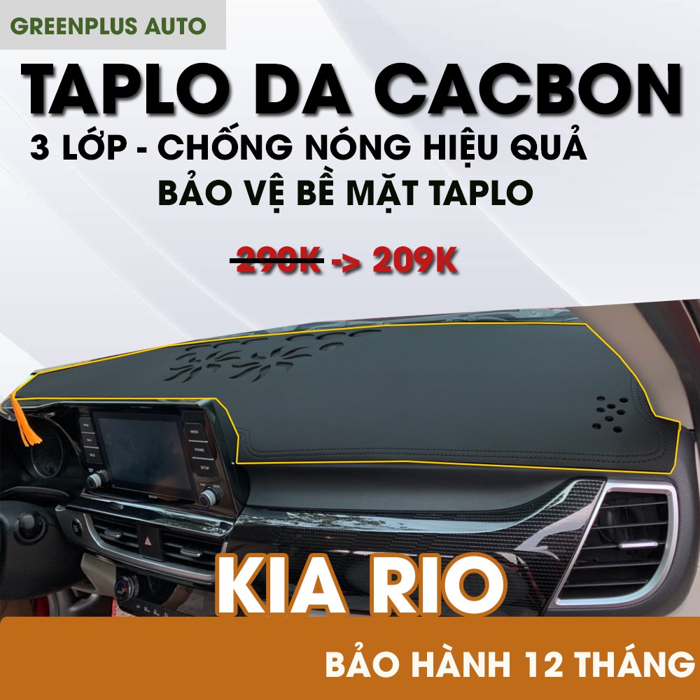 Thảm Taplo ô tô xe KIA RIO bằng da CACBON | Shopee Việt Nam
