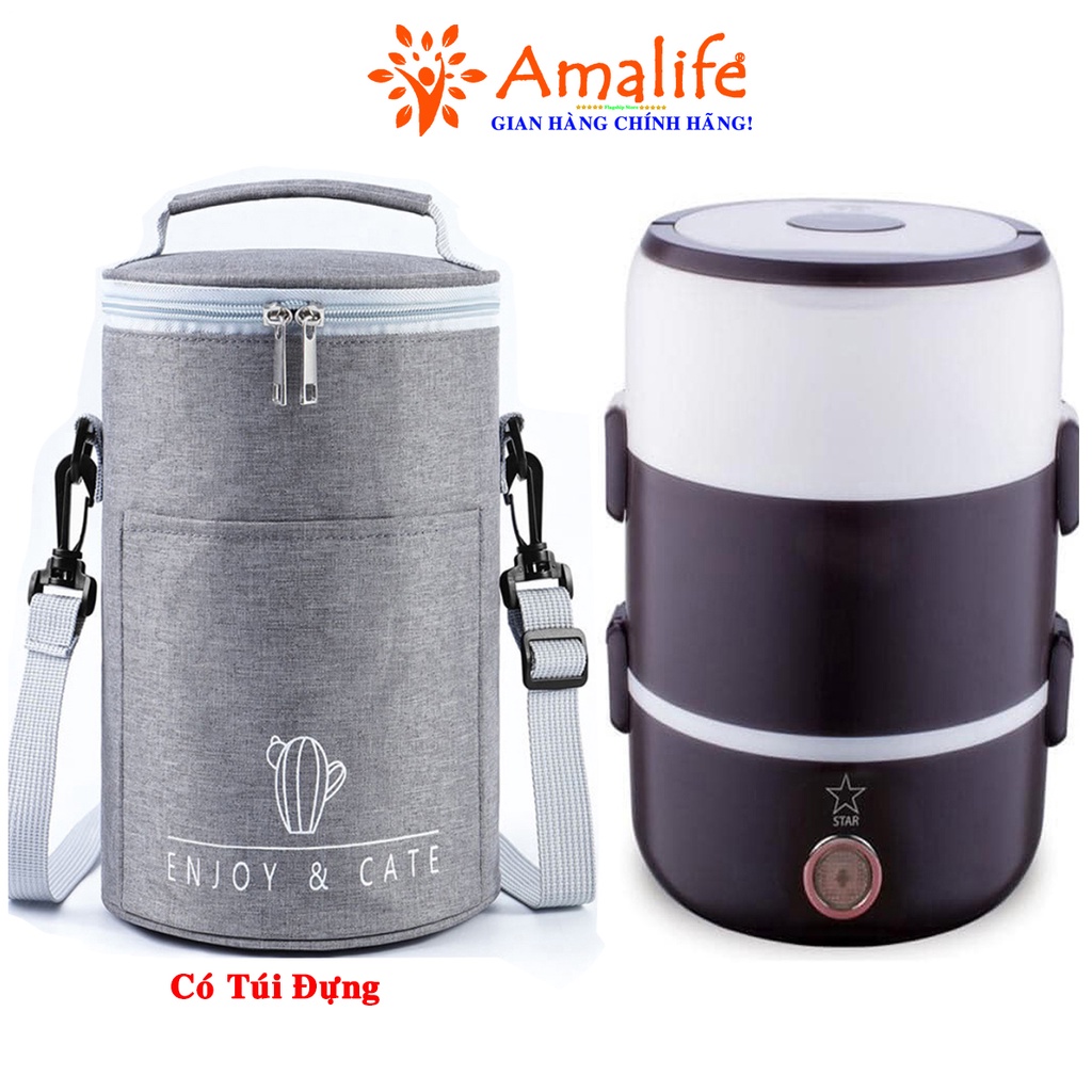 Ảnh Hộp Đựng Cơm 3 Tầng Có Lõi Hâm Nóng – Bán Thêm Túi Giữ Nhiệt Hộp Cơm Văn Phòng Chính Hãng Amalife 1