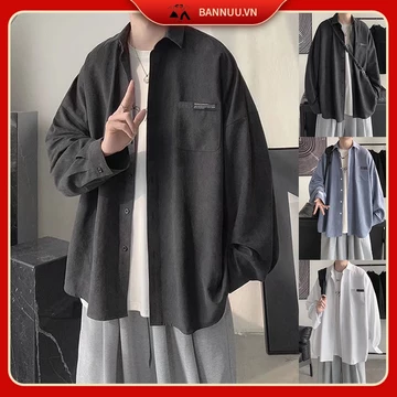 Áo sơ mi nam màu đặc đơn giản áo sơ mi lụa nam thời trang sơ mi nữ form rộng phong cách Hàn màu be áo sơ mi unisex fresh Áo sơ mi tay dài nam áo sơ mi nữ