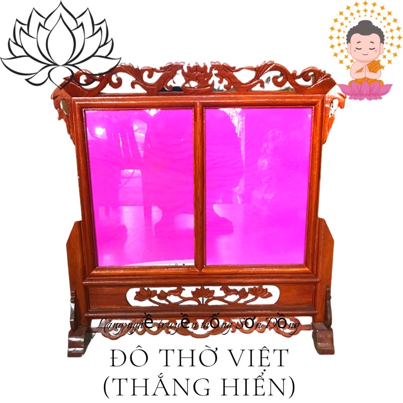 Khung ảnh thờ đôi gỗ hương [HÀNG CAO CẤP]