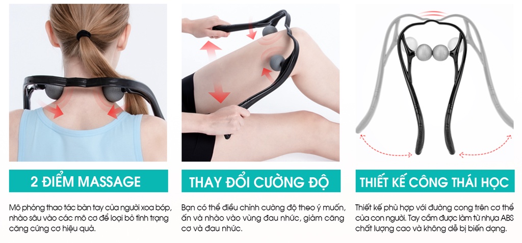 Mô tả Dụng Cụ Massage Đa Năng Cao Cấp KingTech - Hỗ Trợ Cổ, Vai, Gáy - Tiện Dụng, Nhẹ Nhàng - Chính Hãng - 8