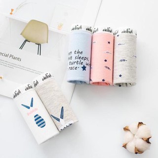 FREESHIP 99K TOÀN QUỐC_Túi Zip 5 Chiếc Quần Lót Cotton Nữ Cute Cao Cấp
