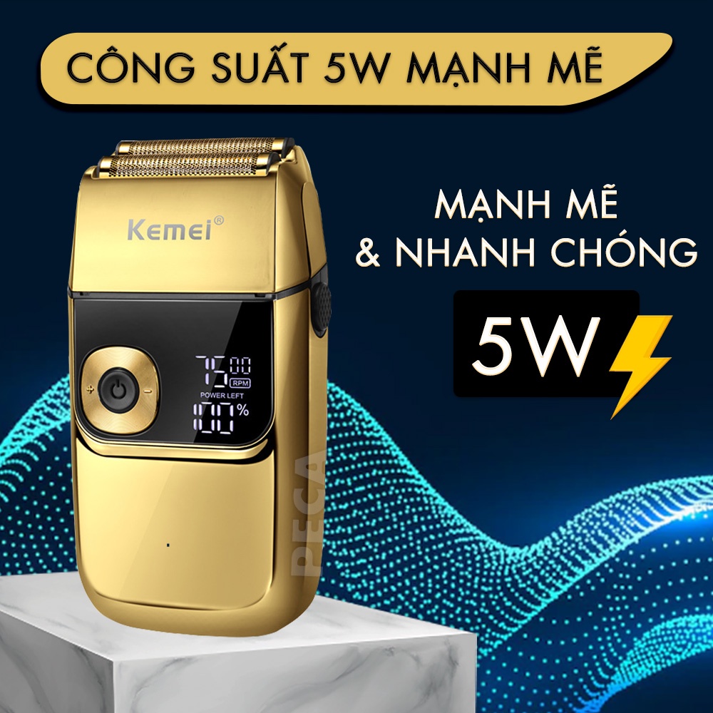 Mô tả Máy cạo râu Kemei KM-2028 màn hình LCD thông minh 3 tốc độ cắt- có thể fade tóc - phân phối chính hãng - 2