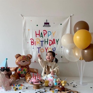 Phông nền Happy Birthday trang trí sinh nhật phong cách Hàn Quốc