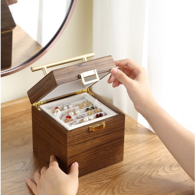 Hộp đựng trang sức Casegrace từ gỗ cỡ lớn chất lượng cao