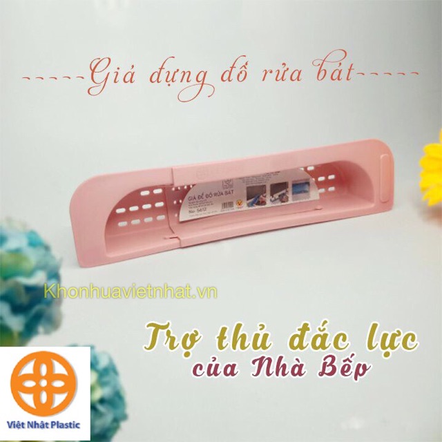 Giá để giẻ rửa bát nhựa Việt Nhật, khay gác bồn để đồ rửa chén hàng cao cấp bền đẹp (MS 5612)bé