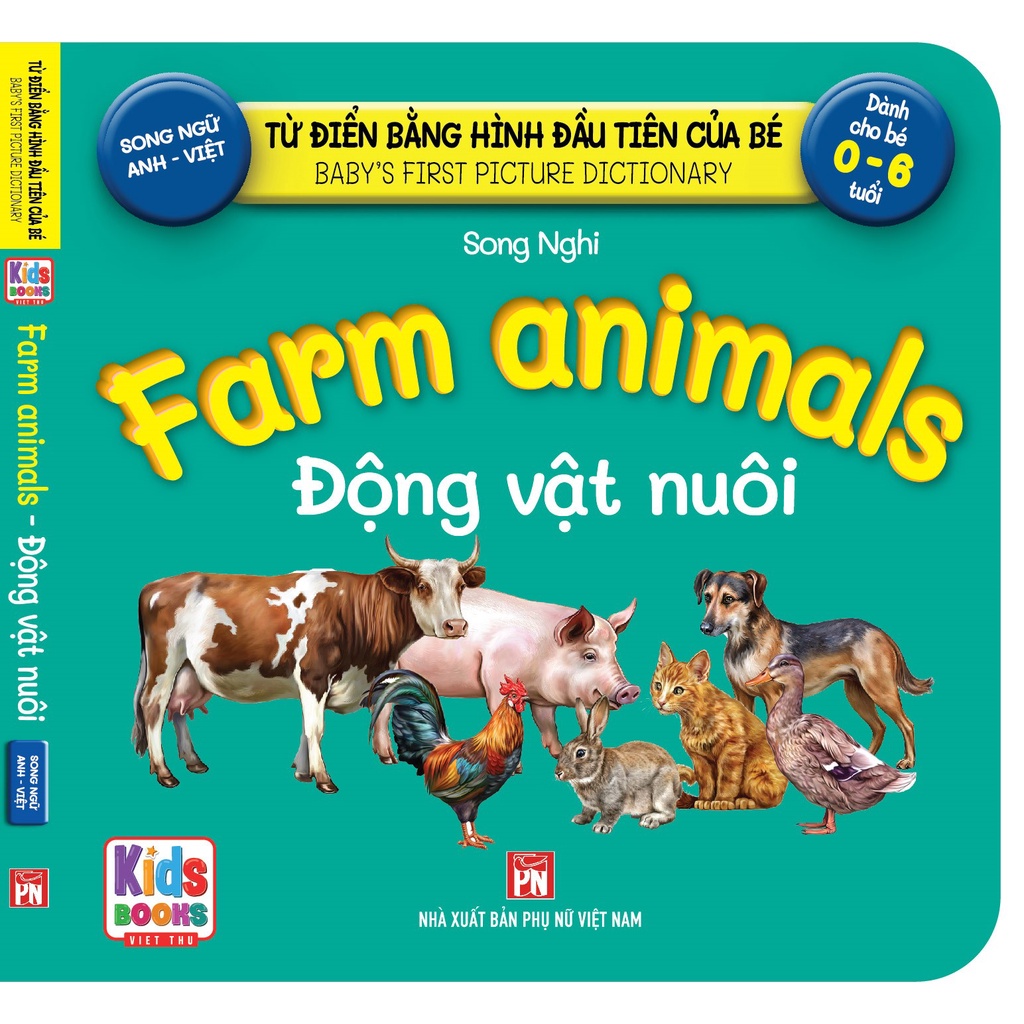 Sách - BabyS First Picture Dictionary - Từ Điển Bằng Hình Đầu Tiên Của Bé - Động vật Nuôi - Farm AniMals (Bìa Cứng)