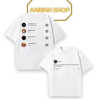 Áo thun phông unisex form rộng tay lỡ in chữ SAD BOIZ SADTAGRAM TEE mặc đôi siêu đẹp, Áo thun unisex nam nữ