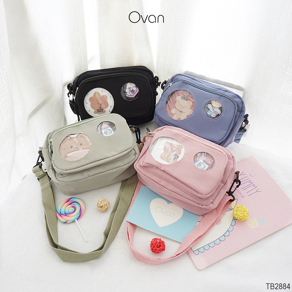 Túi mini đéo chéo Nữ kèm sticker và thẻ card Ovan.vn TB2884 | Shopee ...