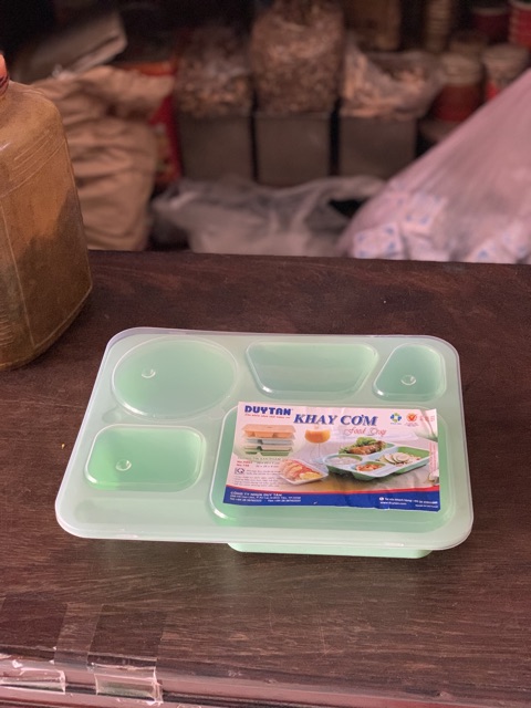COMBO 5 KHAY CƠM PHẦN LỚN , NHỎ NHỰA ( DUY TÂN )