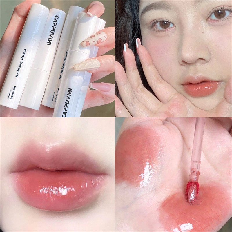 Son Bóng Lì CAPPUVINI Dưỡng Ẩm Môi Mềm Mịn Zero Makeup Sense Series Mirror Lip Glaze CP24