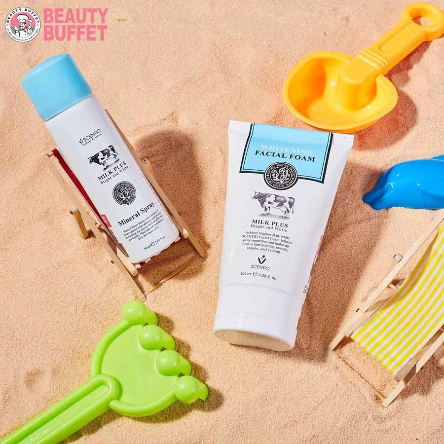Ảnh Combo Sữa rửa mặt 100ml + Kem dưỡng trắng và trẻ hóa da ngày và đêm Scentio Milk Plus Beauty Buffet 50ml 4