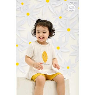 La Pomme Bộ cộc tay  chiếc lá bé gái 6m-5y SS2022