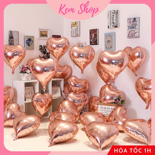 Bóng trái tim size đại 18'' trang trí đám cưới, tiệc cưới, lễ cầu hôn tỏ tình, sinh nhật - Kem Shop K1