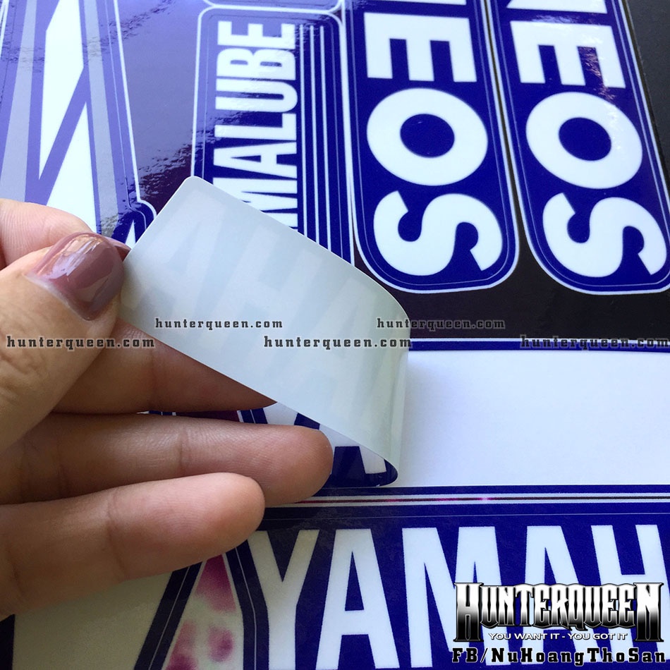 Bộ logo YAMAHA Eneos Yamaluble Semakin dán xe. Decal cao cấp chống nước, không bay màu