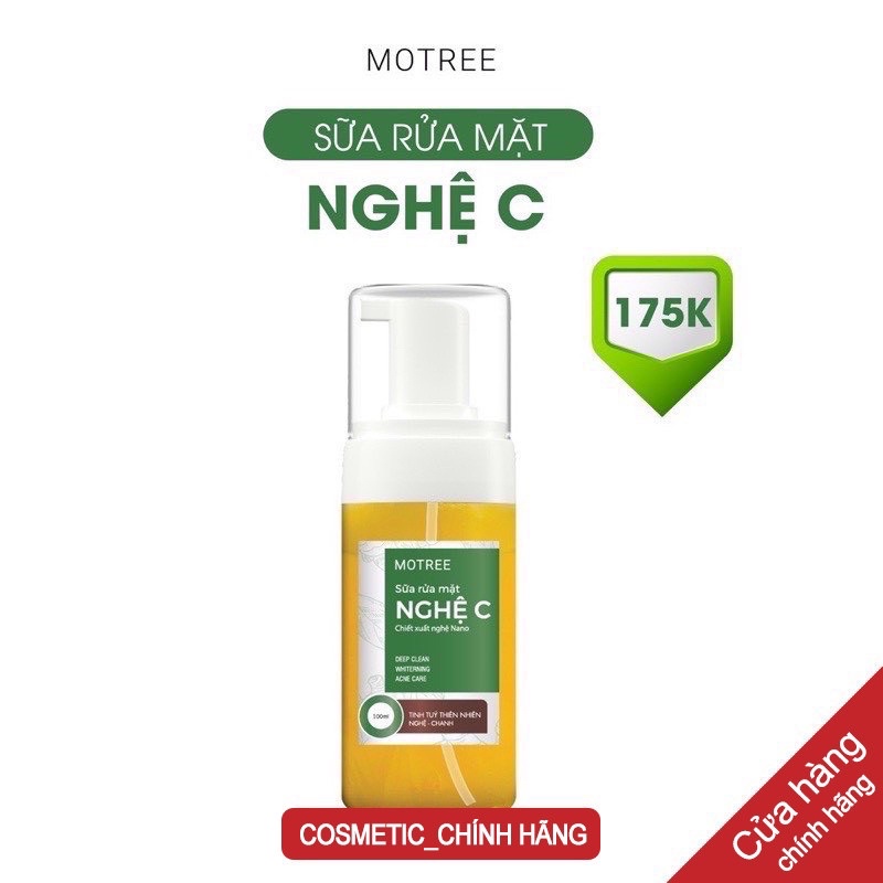 (Đã bán 81) Sữa rửa mặt NGHỆ C MOTREE 100ml.