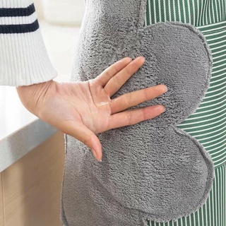 Tạp Dề Kẻ Phong Cách Hàn Quốc Có Khăn Lau Tay Bên Hông, Tạp Dề Chống Thấm Nước 88207