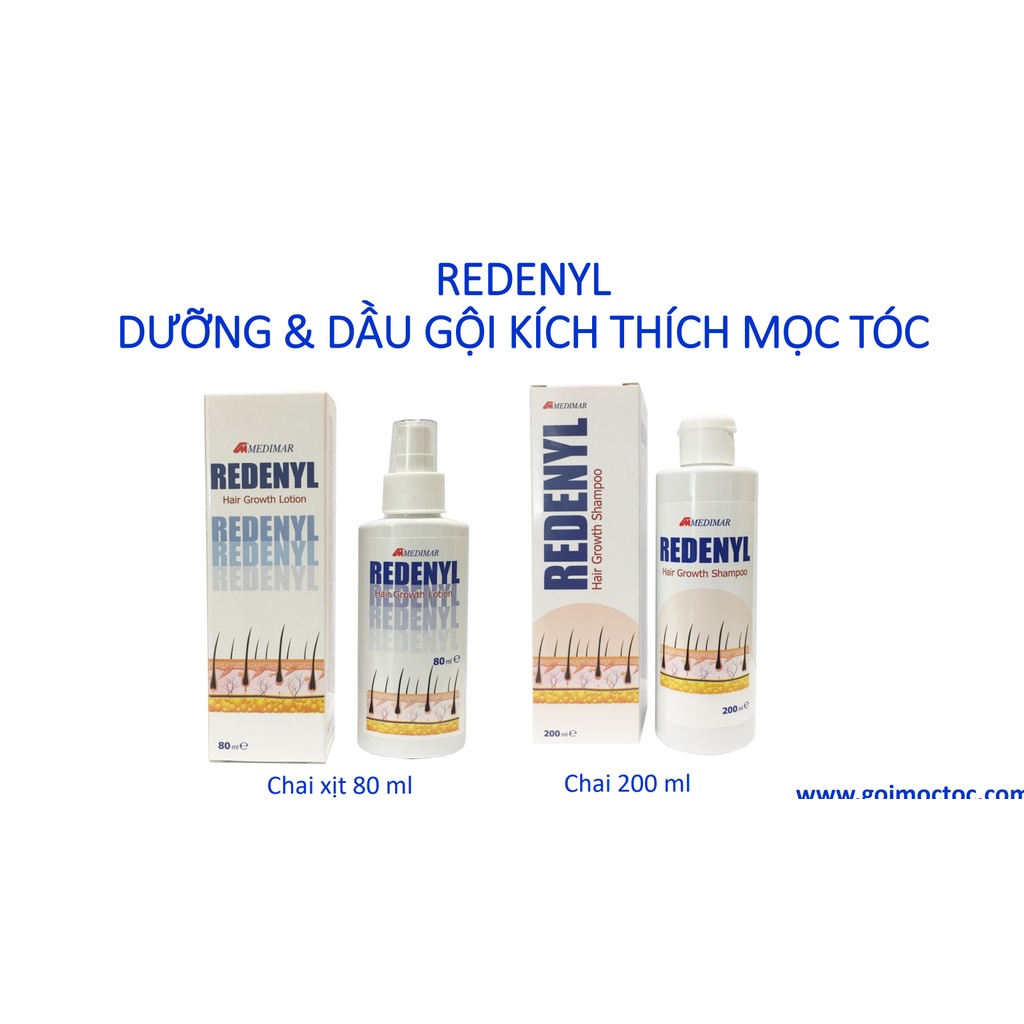 REDENYL - Dầu gội cho đầu tăng tiết bã nhờn, da dầu, nấm đầu, gàu, vảy nến, lang ben, rụng tóc 200ml