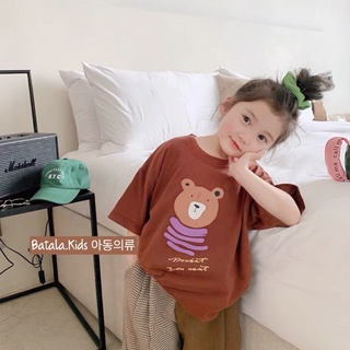 Áo phông trẻ em 100% cotton BATALA KIDS, áo thun cho bé trai và bé gái kiểu dáng thụng Hàn Quốc từ 1-7 tuổi GAU4M