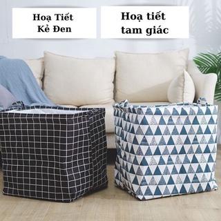 [CÓ NẮP ĐẬY] Hộp Vải Đựng Quần Áo Họa Tiết Cute Thùng,  Hộp Lưu Trữ Đồ Đa Năng Chất Liệu Vải Không Dệt Bền Bỉ Có Nắp Đậy