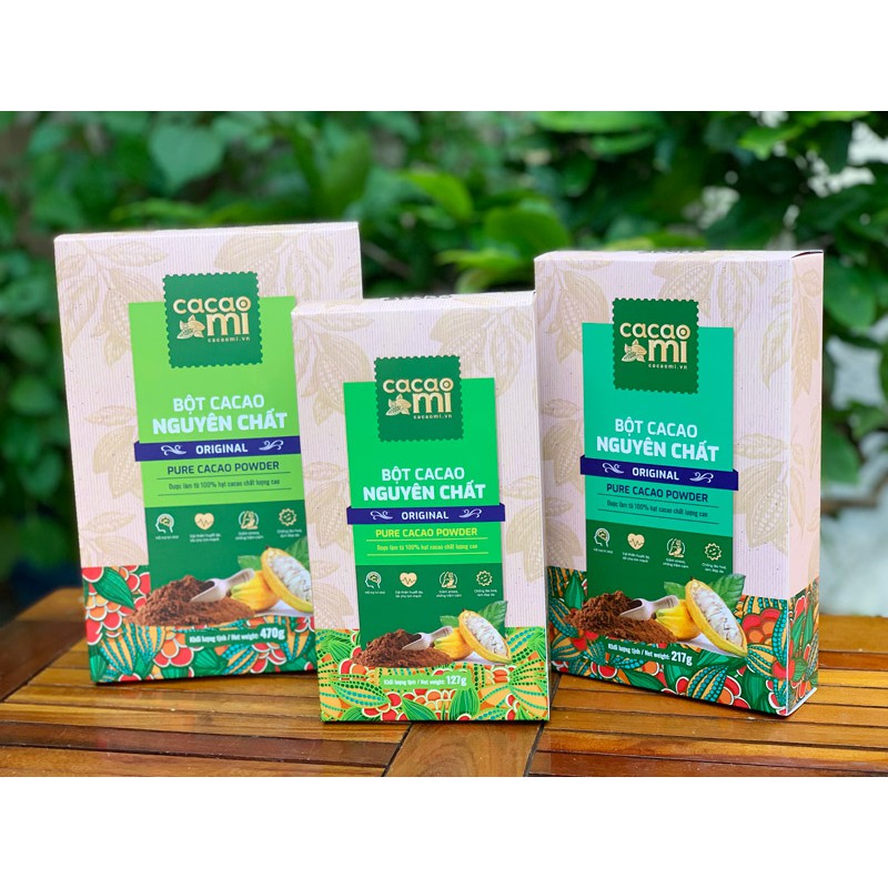 Ảnh Bột ca cao nguyên chất gu truyền thống Cacao Mi Original đặc sản Việt Nam quà biếu tặng hộp 127g 2