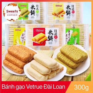 Bánh gạo cuộn trứng muối phomai Vetrue Đài Loan 300g (4 vị)