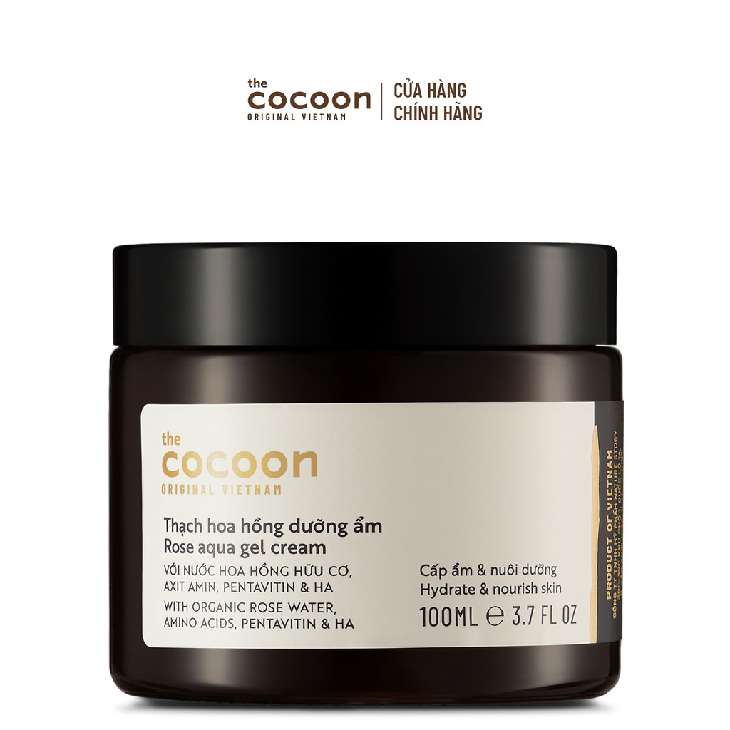HÀNG TẶNG KHÔNG BÁN - Bigsize - Thạch hoa hồng dưỡng ẩm (kem dưỡng ẩm) Cocoon cấp ẩm & nuôi dưỡng 100ml