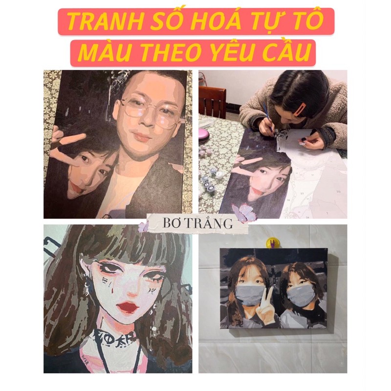 Order] Tranh Sơn Dầu Số Hoá Tự Tô In Hình Theo Yêu Cầu (Vui Lòng Inbox  Trước Khi Đặt Đơn) | Shopee Việt Nam