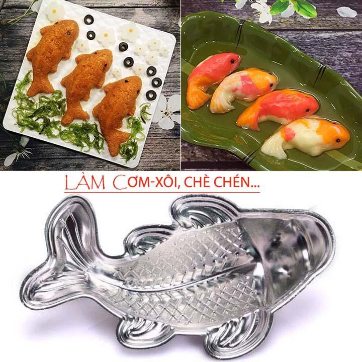 Khuôn cá chép ép xôi, ép cơm, làm bánh, làm rau câu - Khuôn nhôm bền ...