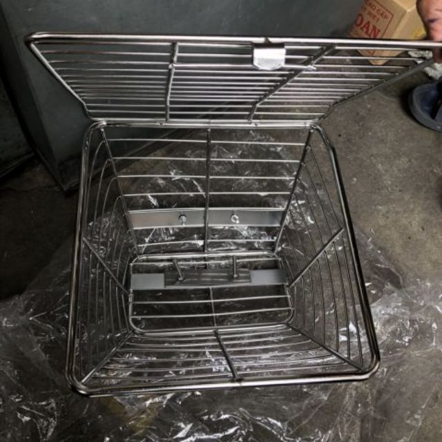 [GIÁ SIÊU TỐT] Rổ xe inox có nắp đậy | Shopee Việt Nam