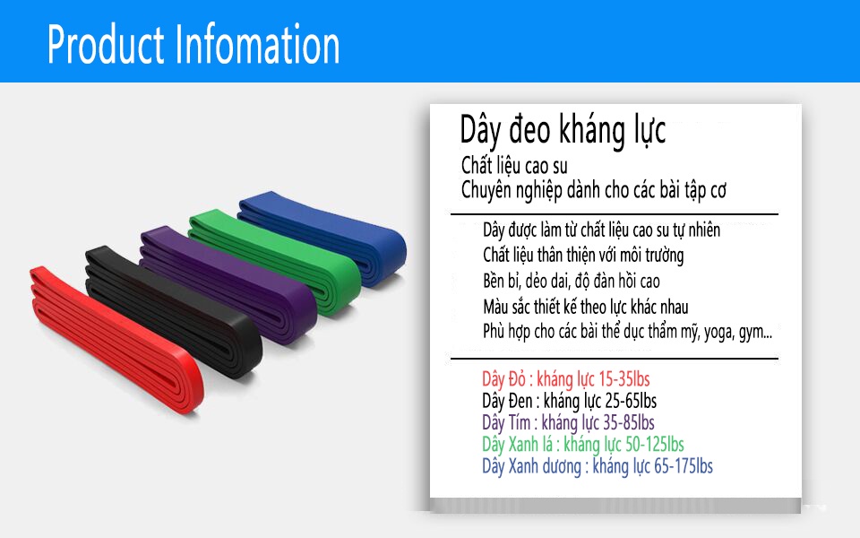 Mô tả Dây Kháng Lực Cleacco – Boro Sport | Mẫu Mới 2025 | Tập Gym Toàn Thân – 5 Mức Tải – Cao Su Bền Dẻo – Bảo Hành 12 Tháng - 1