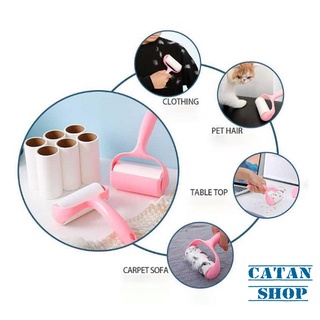 Cuộn Lõi Lăn Bụi, Cán Lăn Quần Áo, Lông Thú, Ga Giường - Lõi Dự Phòng Thay Thế 60 Tờ Sử Dụng Cho Cây Lăn Bụi 10cm