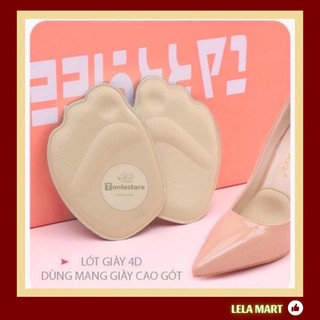 1 cặp lót mũi giày cao gót, giày búp bê cực êm chân, hút mồ hôi- Thiết kế 4D massage chân DANCG01