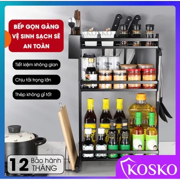 Kệ để đồ nhà bếp đa năng Kosko inox 304 kệ để đồ, kệ 2 tầng, kệ 3 tầng, kệ gia vị