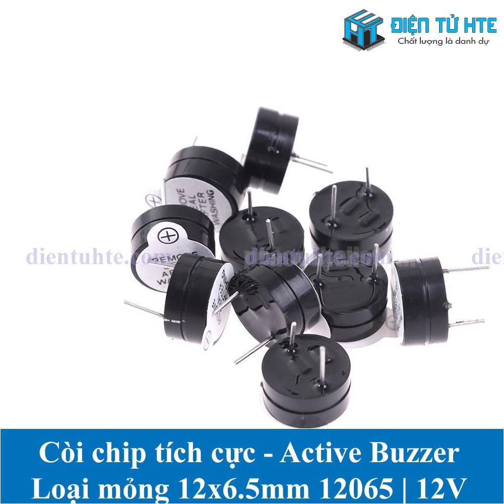 Còi chip tích cực Active Buzzer 12x6.5mm 12065 loại mỏng 3V 5V 12V ...