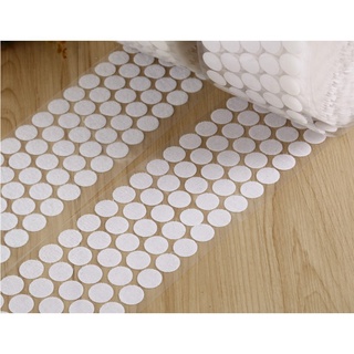 Băng Dính Gai Tròn Velcro [sỉ 1000 cặp]  nhám Có Keo Sẵn 2 Mặt Miếng Dán Xé Siêu Dính handmade Size 1cm- 2cm (màu trắng)