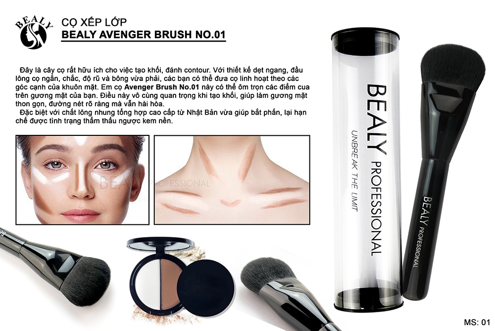 Mô tả Cọ Trang Điểm Xếp Lớp BEALY Avenger - 1