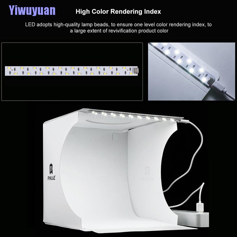 Hộp chụp ảnh Studio gấp mềm với 2 đèn Led
