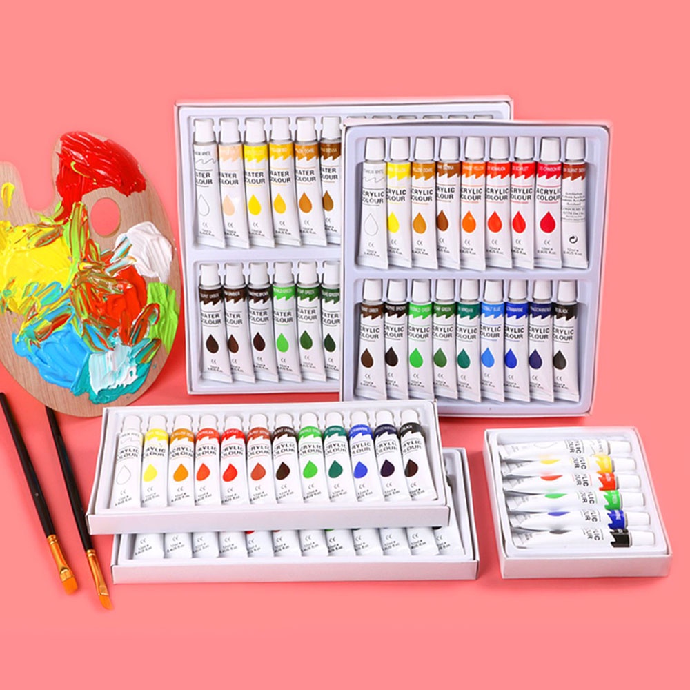 Bộ Màu Nước Acrylic 12ML Nhiều Màu Sắc Dành Cho Học Sinh Và Người Mới ...