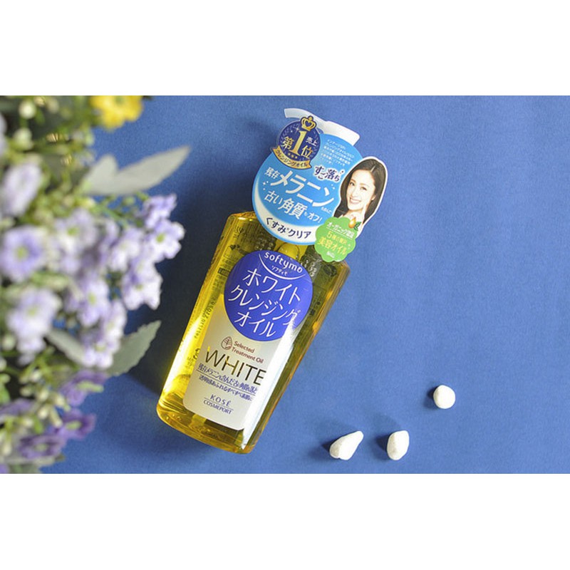 Dầu tẩy trang trắng da Kose Softymo White & Deep & Speedy Cleansing Oil 230ml Nhật Bản