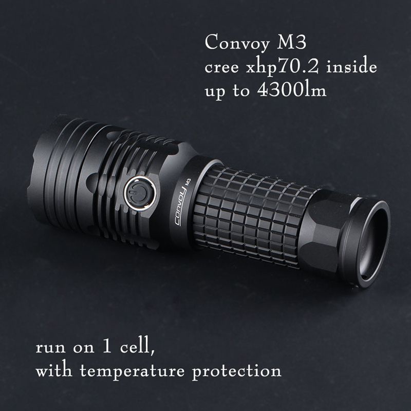 CREE Đèn Pin Convoy M3 xhp70.2 LED 4300lm Pin 26650 | Shopee Việt Nam