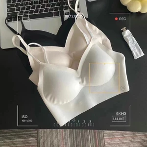 Thời Trang Cao Su Mới Áo Ngực Quây Có Thể Điều Chỉnh Dây Đai Mềm Mại Thoáng Khí Ly Cao Su Liền Mạch Áo Ngực Lụa Lạnh