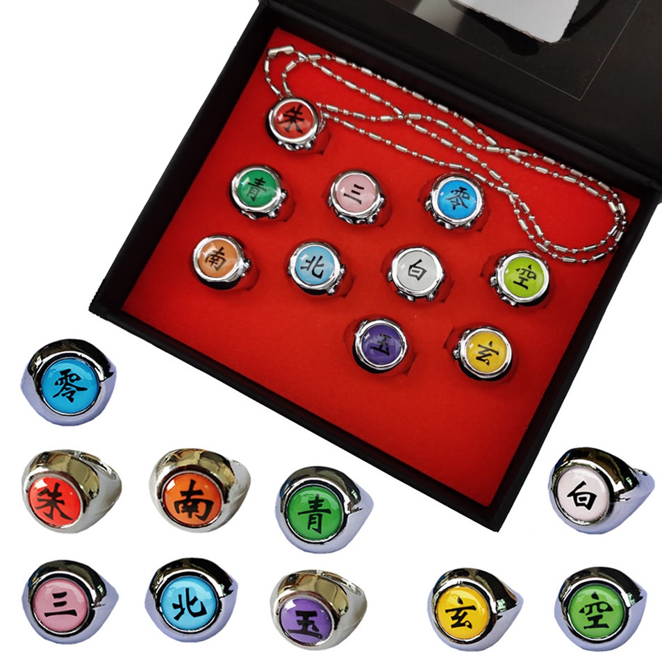 Phụ Kiện Nhẫn Kim Loại Hình Naruto Akatsuki Itachi Dễ Thương Thời Trang Hóa Trang Cho Bé Trai